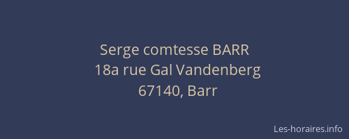 Serge comtesse BARR