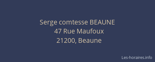 Serge comtesse BEAUNE