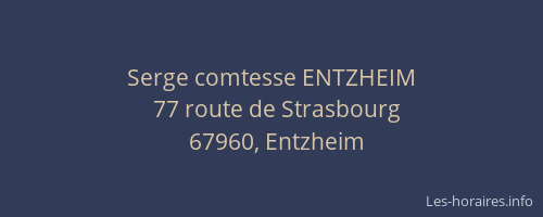 Serge comtesse ENTZHEIM