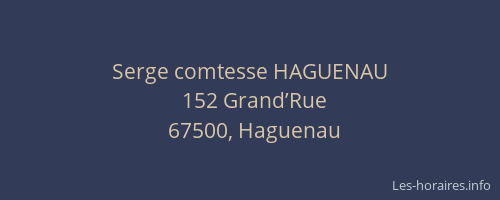 Serge comtesse HAGUENAU
