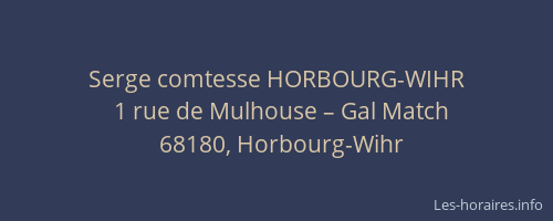 Serge comtesse HORBOURG-WIHR