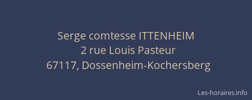 Serge comtesse ITTENHEIM