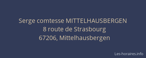 Serge comtesse MITTELHAUSBERGEN