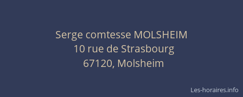 Serge comtesse MOLSHEIM