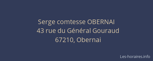 Serge comtesse OBERNAI