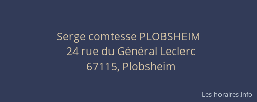 Serge comtesse PLOBSHEIM