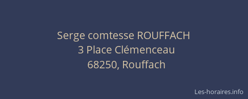 Serge comtesse ROUFFACH
