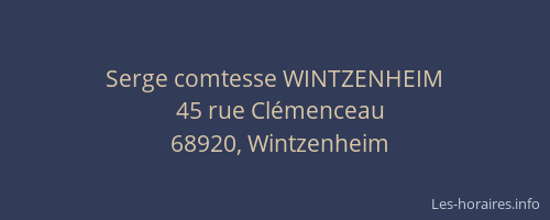 Serge comtesse WINTZENHEIM