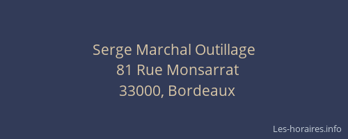 Serge Marchal Outillage