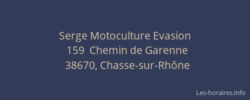 Serge Motoculture Evasion