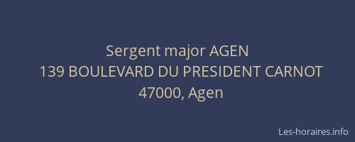 Sergent major AGEN