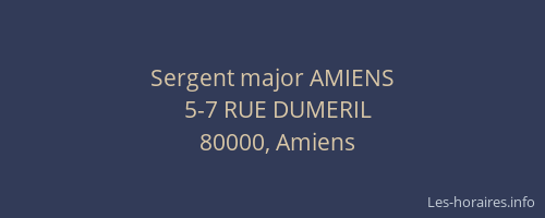Sergent major AMIENS