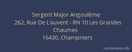 Sergent Major Angoul&ecirc;me