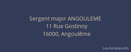 Sergent major ANGOULEME