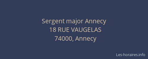 Sergent major Annecy