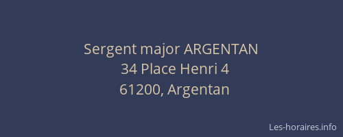 Sergent major ARGENTAN