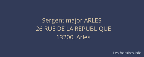 Sergent major ARLES