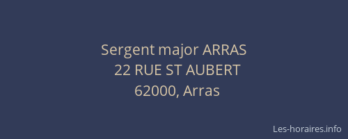 Sergent major ARRAS