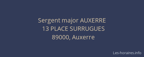 Sergent major AUXERRE