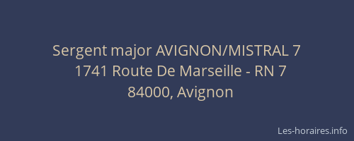 Sergent major AVIGNON/MISTRAL 7