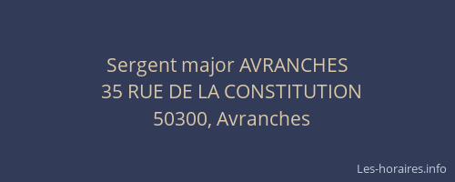Sergent major AVRANCHES