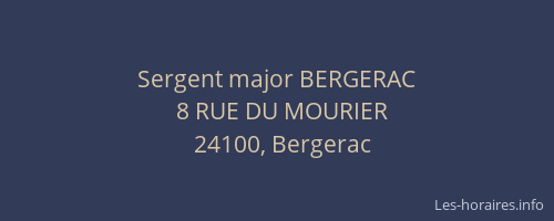 Sergent major BERGERAC