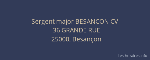 Sergent major BESANCON CV