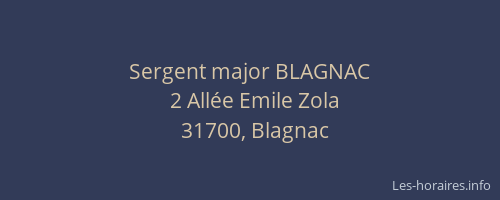 Sergent major BLAGNAC