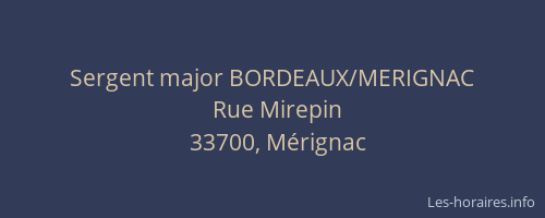 Sergent major BORDEAUX/MERIGNAC