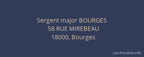 Sergent major BOURGES