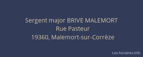 Sergent major BRIVE MALEMORT