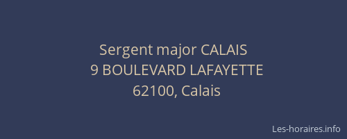 Sergent major CALAIS