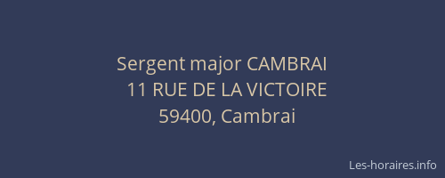 Sergent major CAMBRAI