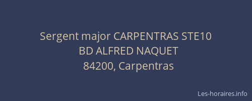 Sergent major CARPENTRAS STE10