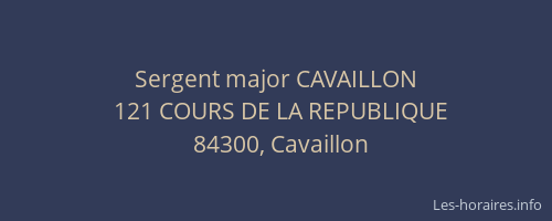 Sergent major CAVAILLON