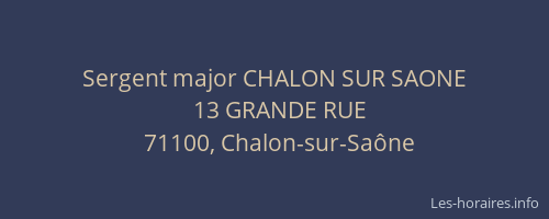 Sergent major CHALON SUR SAONE