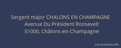 Sergent major CHALONS EN CHAMPAGNE