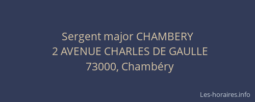 Sergent major CHAMBERY