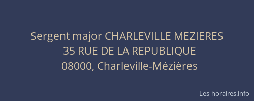 Sergent major CHARLEVILLE MEZIERES