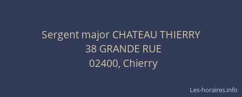 Sergent major CHATEAU THIERRY