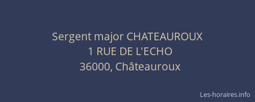 Sergent major CHATEAUROUX