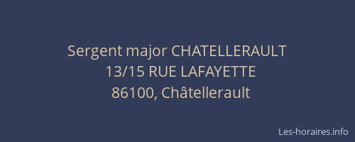 Sergent major CHATELLERAULT