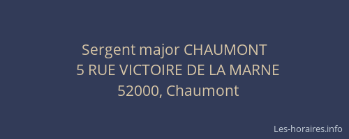 Sergent major CHAUMONT