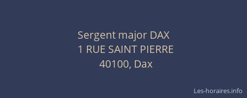 Sergent major DAX