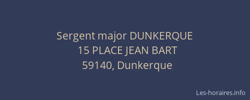 Sergent major DUNKERQUE