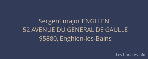 Sergent major ENGHIEN