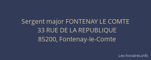 Sergent major FONTENAY LE COMTE