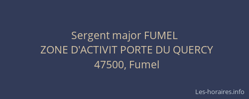 Sergent major FUMEL