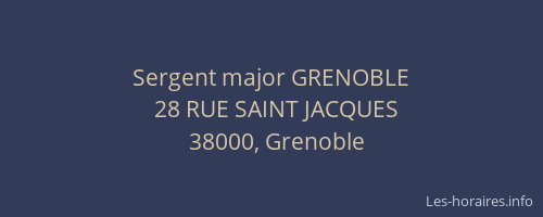 Sergent major GRENOBLE