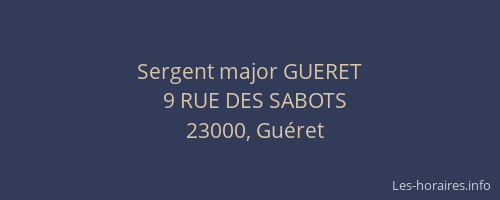 Sergent major GUERET